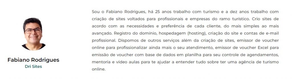 Biografia do empreendedor Fabiano Rodrigues que ensina pessoas a como trabalhar com marketing digital do zero.