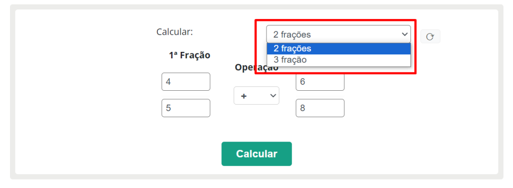 calculadora de fração