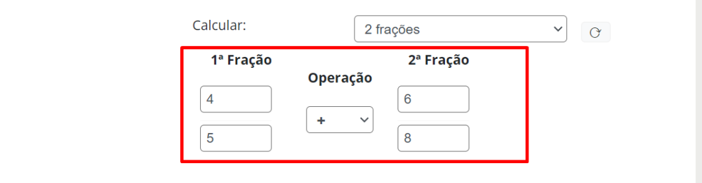 calculadora de fração