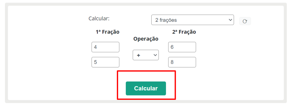 calculadora de fração