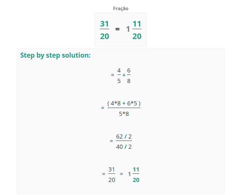 calculadora de fração