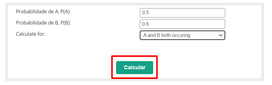 calculadora de probabilidade